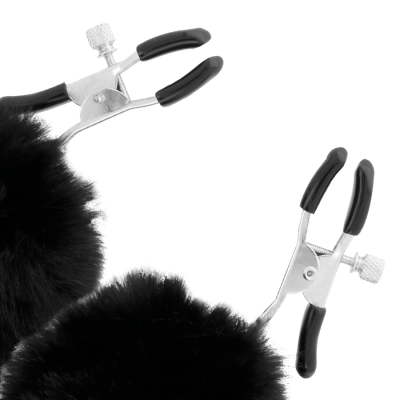 Darkness - Nipple Clamps With Pom Poms 1 - image 2