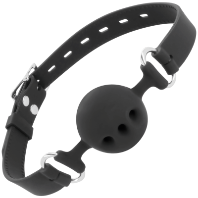 Darkness Black Breathable Silicone Gag - image 2