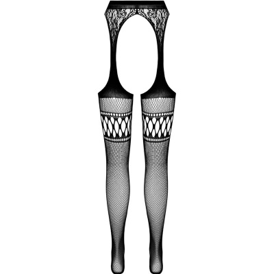 Passion S026 Stockings with Garter Black One Size - image 6