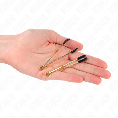 KINK Thin Nipple Clamps Gold 7cm - image 4