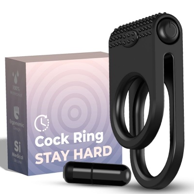 Armony Twins Double Vibrator Ring Couples Black - image 4