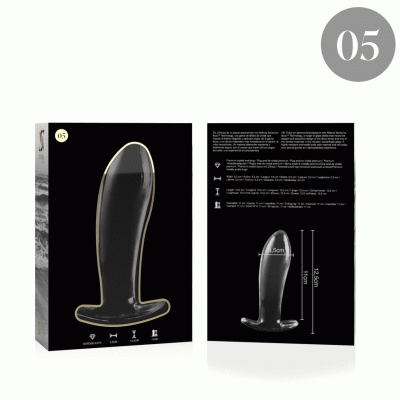 Model 5 Anal Plug Borosilicate Glass Clear 12.5 cm -o- 3.5 cm - image 4