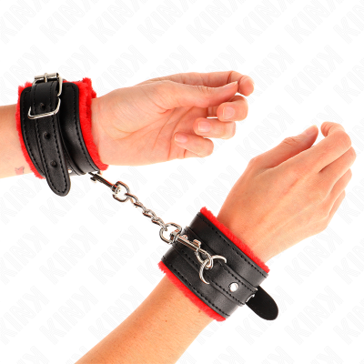 Kink Premium Fur Lined Restraints, Red/Black - image 1
