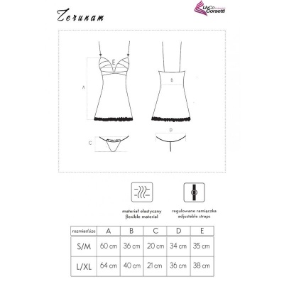 Livco Corsetti Zerunam Babydoll + Thong Set Black - image 5