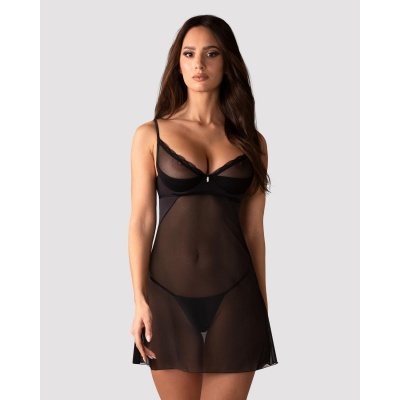 Foto van Obsessive - Stelisa Babydoll & String - Zwart