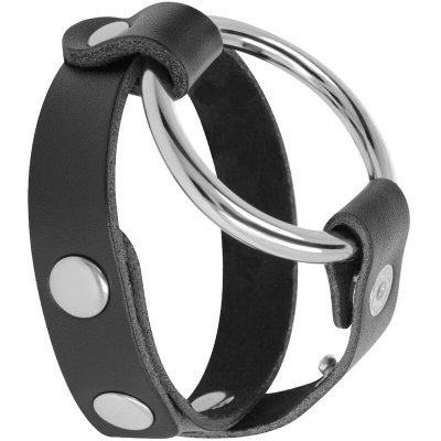 Darkness BDSM Penis & Testicle Ring, Metal, Adjustable - image 3