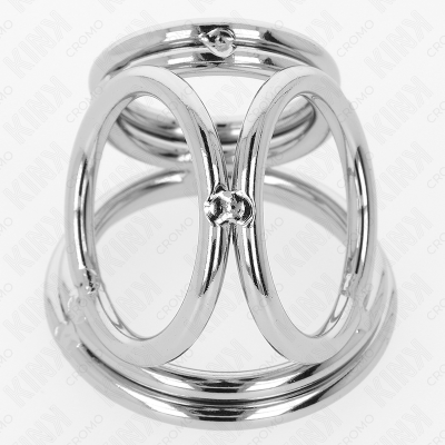 Kink Triple Chrome Metal Penis Ring 3.8 Cm to 5 Cm Model 1 - image 5