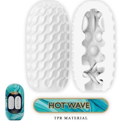 Pretty Love Hot Wave Silicone Masturbator, White - image 2
