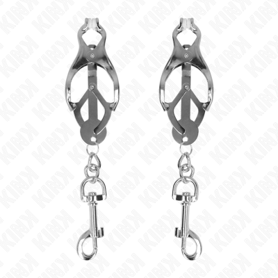 KINK Japanese Clover Nipple Clamps With Hooks Silver - image 2