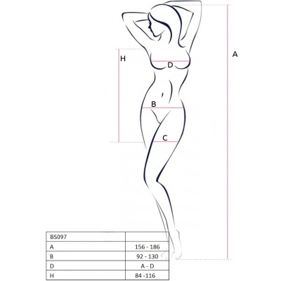 Passion BS097 Bodystocking White One Size - image 5