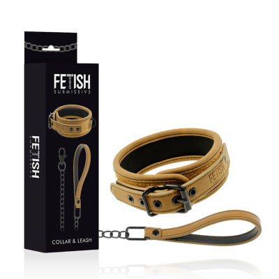 Fetish Submissive Neoprene Collar with Chain - image 2