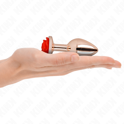Kink Pink Gold Anal Plug Red Rose Medium