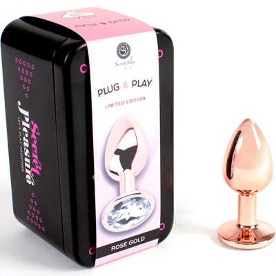 Metal Butt Plug Rose Gold Small Size 7 cm - image 2