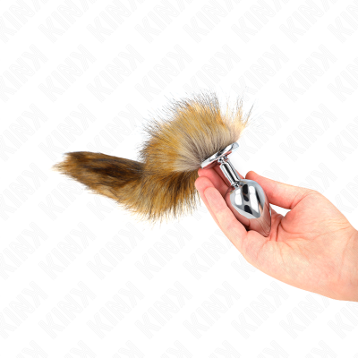 Kink Anal Plug L 10x4cm Synthetic Tail 40cm Brown