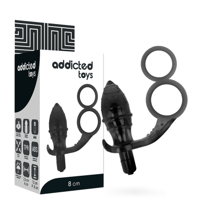 Addicted Toys Anal Plug with Double Cock Ring - image 2