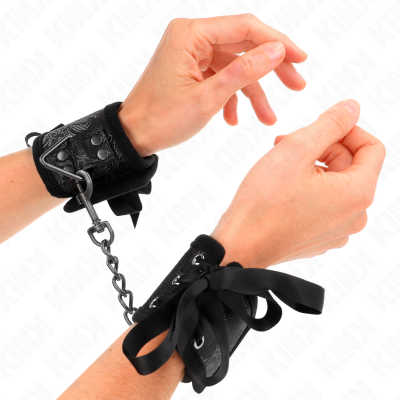 Kink Scandal Wrist Restraints Black Lace Details - image 1