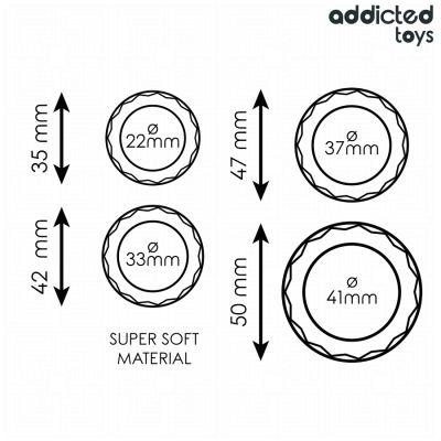 Addicted Toys Textured Cock Ring Set 4 Sizes - image 5