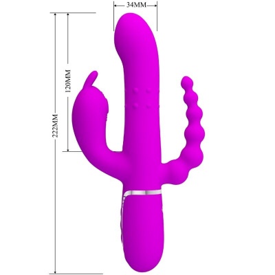 Pretty Love Cammy Triple Vibrator 4-in-1 Pink - image 6