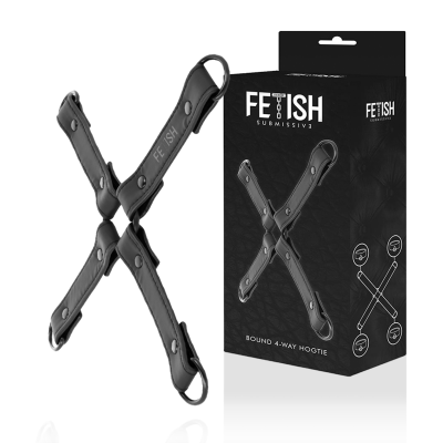 Fetish Submissive Vegan Leather Hog Tie - image 2