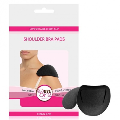 Bye Bra Shoulder Protectors Support Black