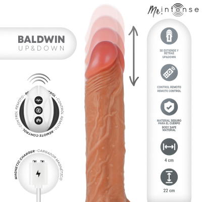 Mr Intense Baldwin Realistic Vibrator - 22cm Remote - image 3