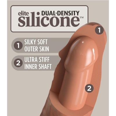 King Cock Elite Silicone Dildo 17.8 CM Caramel - image 4