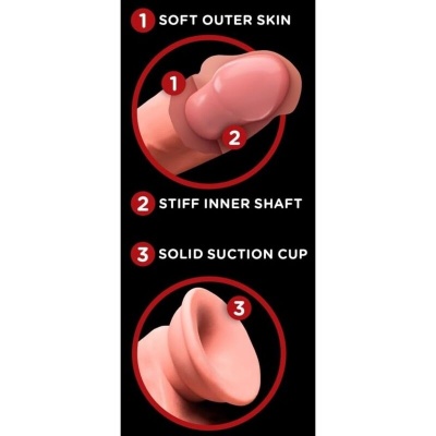 King Cock Triple Density Dildo with Testicles, 23 cm - image 5