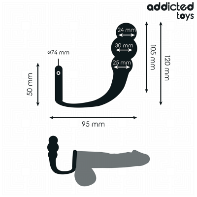 Addicted Toys Anal Plug with Ring Silicone Model 1 - image 5