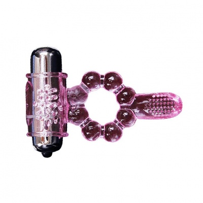 Baile - Silicone Ring 10 Tongue Rhythms With Pink Vibration - image 6