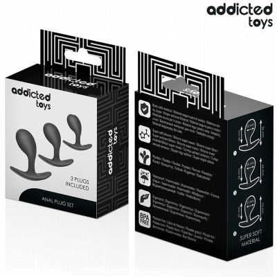 Addicted Toys Set of 3 Anal Plug Silicone Model 3 - image 7