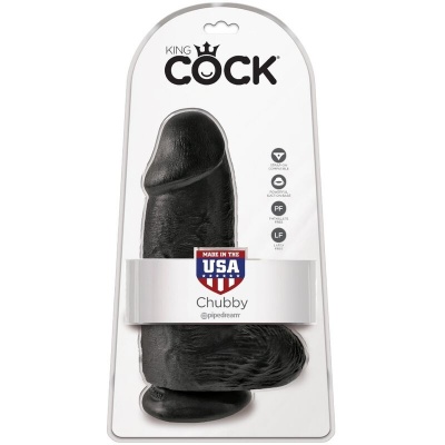 King Cock Chubby Realistic Penis 23cm Black - image 6