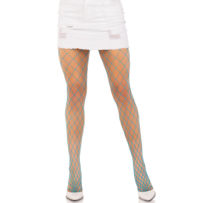 Leg Avenue Diamond Fishnet Pantyhose Blue - image 1