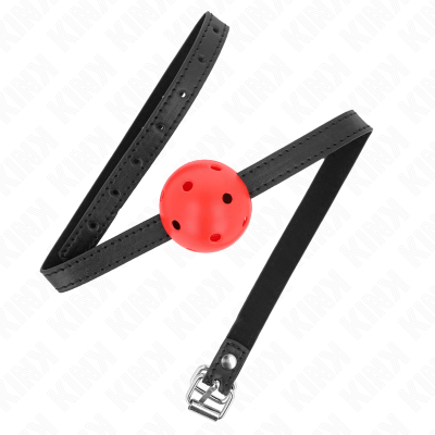 Kink Simplicity Breathable Ball Gag, Red, 4.5cm - image 2