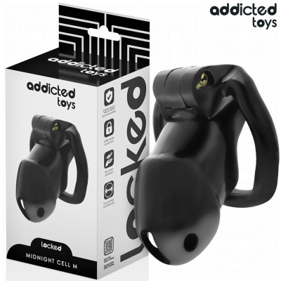 Addicted Toys Locked Mindnight Cell Penis Cage Size M
