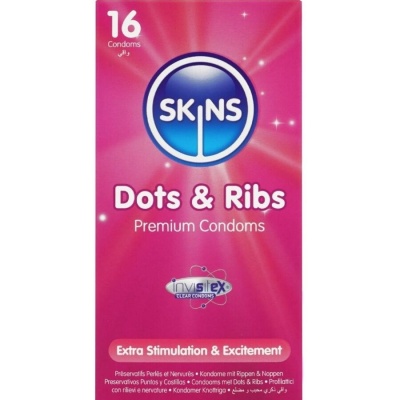 Skins Dots & Ribs Premium Condoms 16 Units - image 1
