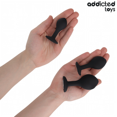 Addicted Toys Set of 3 Anal Plug Silicone Jewel - image 5