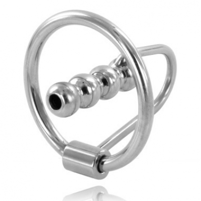 Metal Hard Gland Ring Urethral Plug 28mm Steel