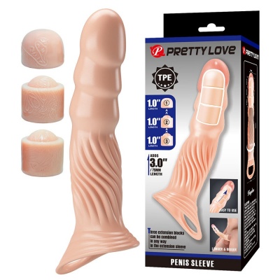 Textured Penis Sheath With Extenders - image 2
