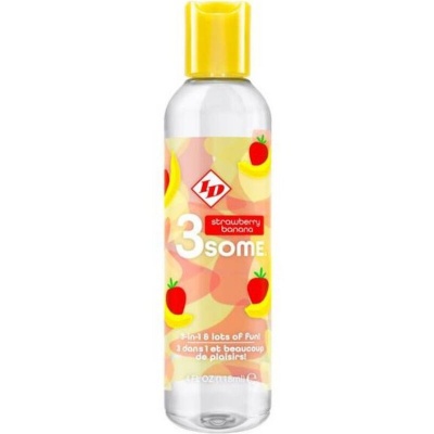 Id 3Some Strawberry Banana Flavored Lubricant 4fl oz