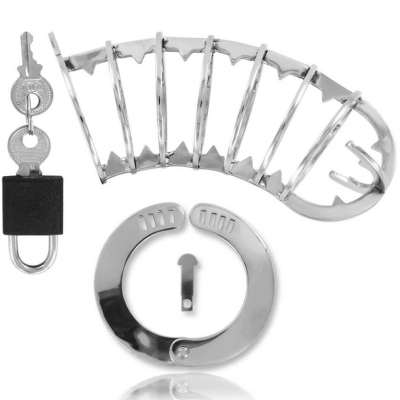 Metal Hard Penis Cage with Security Lock 14cm - image 2