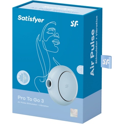 Satisfyer Pro To Go 3 Air Pulse Stimulator Blue - image 5