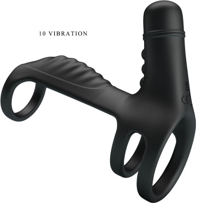 Pretty Love Elastic Penis Extension Sleeve Vibrating - image 4