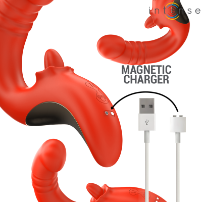 Intense Paulina Vibrator Stimulator U-Shape Red - image 7