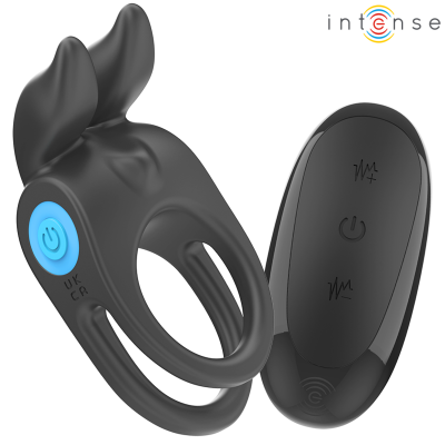Intense Sam Double Vibrating Penis Ring, Black