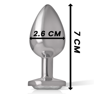 White Heart Aluminum Metal Anal Plug Size S - image 4