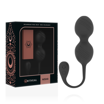 Rithual Nisha Rechargeable Vibrating Kegel Balls Black
