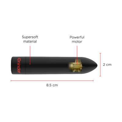 Oninder — Berlin Bullet Vibrator Black 9 Modes 8.5 X 2 Cm — Free App - image 4
