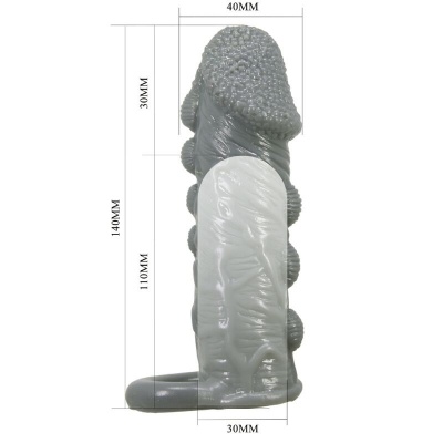 Pretty Love Penis Enlarger and Delay Sleeve Grey - image 7