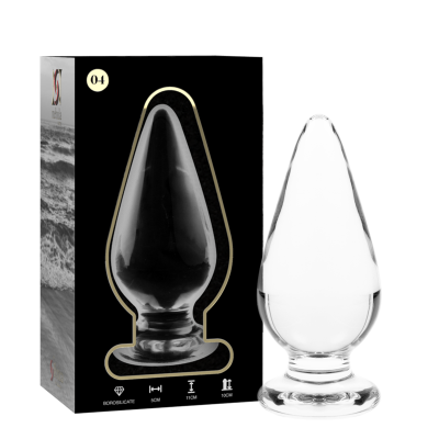 Model 4 Anal Plug Borosilicate Glass Clear 11 cm -o- 5 cm - image 2