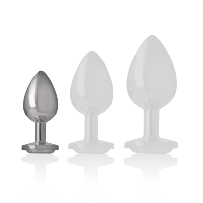 White Heart Aluminum Metal Anal Plug Size S - image 5